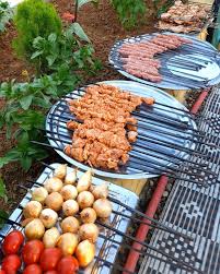 Hummus barbecue syria family